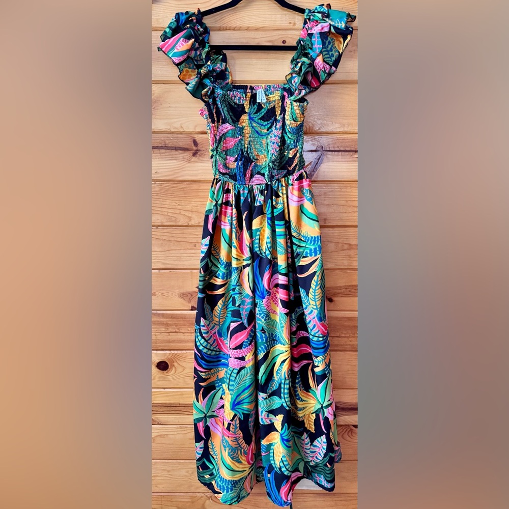 🌺Live 4 Truth🌺Colorful Maxi Dress with Ruffles